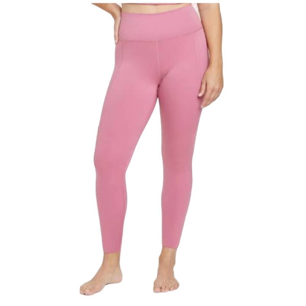 New All In Motion Flex Ribbed High Rise Leggings Rose Red XXL